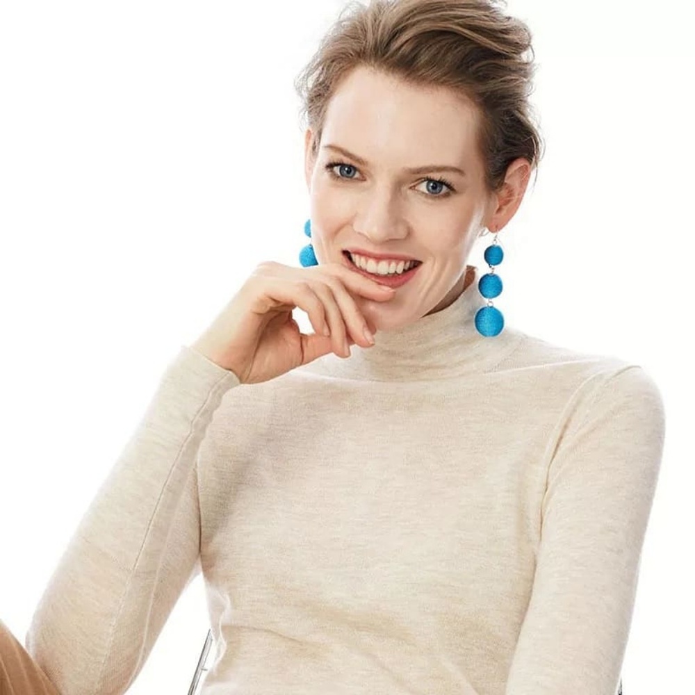 Bohemian Triple Ball Tassel Earrings